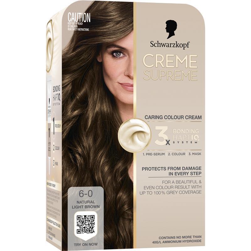 Schwarzkopf Creme Supreme Permanent Natural Light Brown 6-0