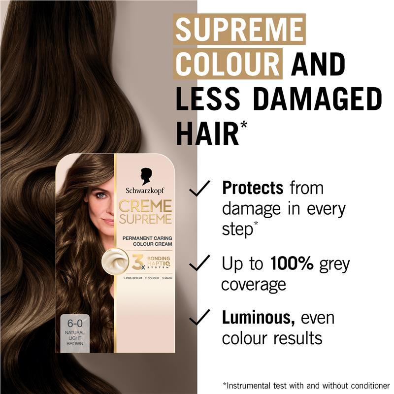 Schwarzkopf Creme Supreme Permanent Natural Light Brown 6-0