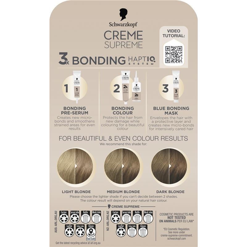 Schwarzkopf Creme Supreme Permanent Cool Ash Blonde 8-16