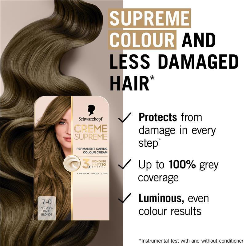 Schwarzkopf Creme Supreme Permanent Natural Dark Blonde 7-0