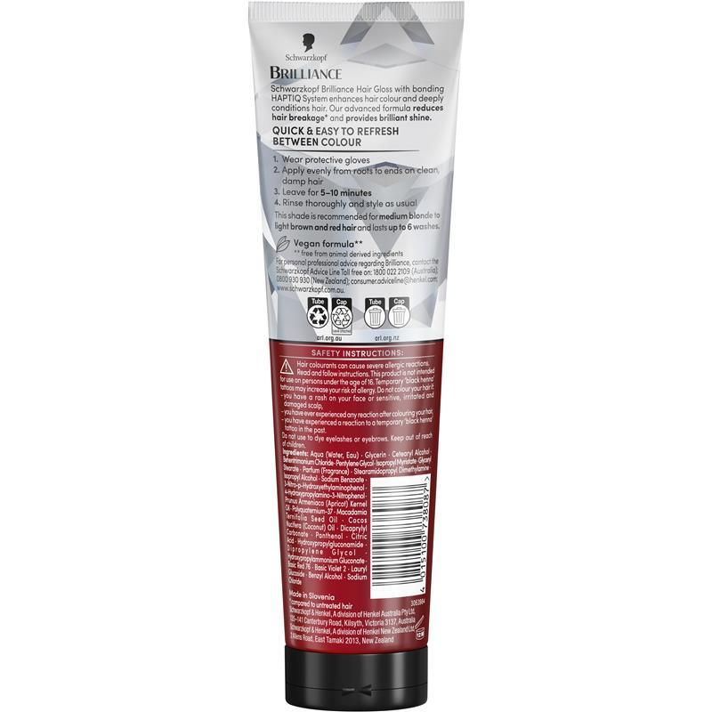 Schwarzkopf Brilliance Gloss Bonding Semi Permanent Mask Intense Red