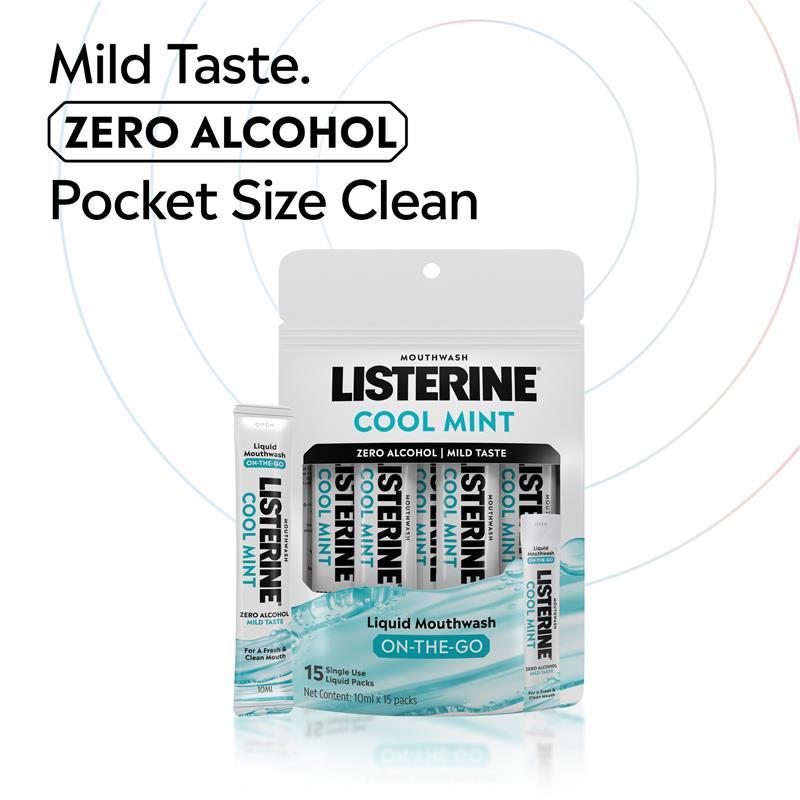 Listerine Mouthwash Cool Mint Zero 10ml x 15 Pack