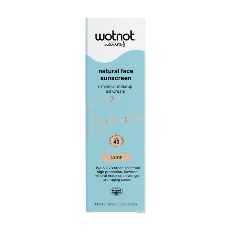 WotNot Natural Zinc Sunscreen & BB+ Cream SPF 40 - Nude 50g