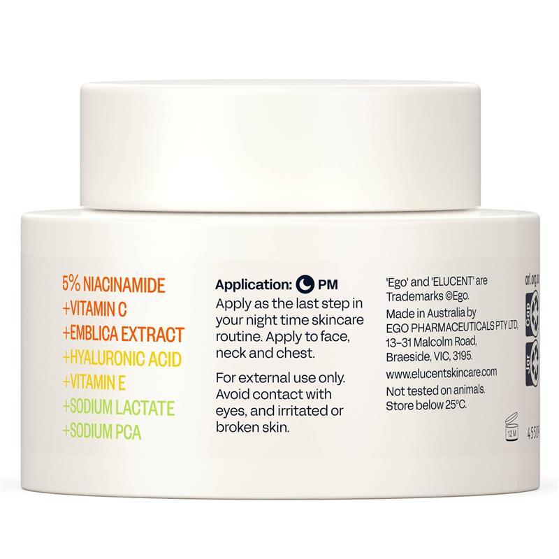 Elucent Bright + Balanced Night Cream 50g