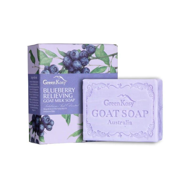 GreenKosy Blueberry Relieving Goat Milk Soap 3 Pack