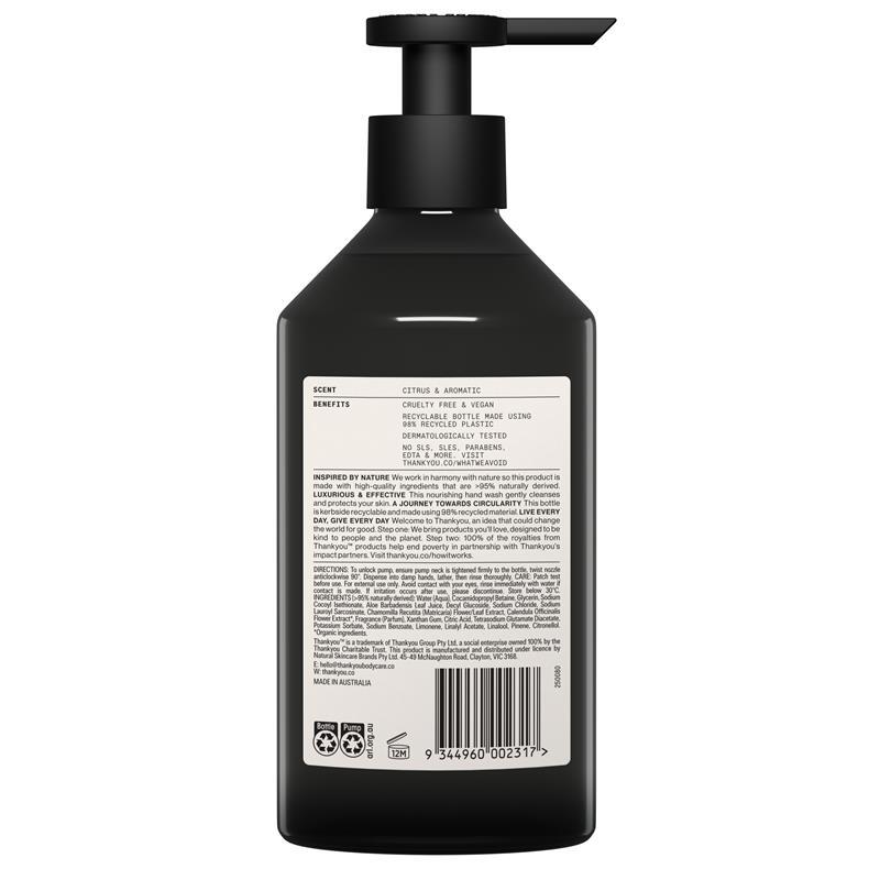 Thankyou Hand Wash Botanical Earl Grey & Clary Sage 500ml