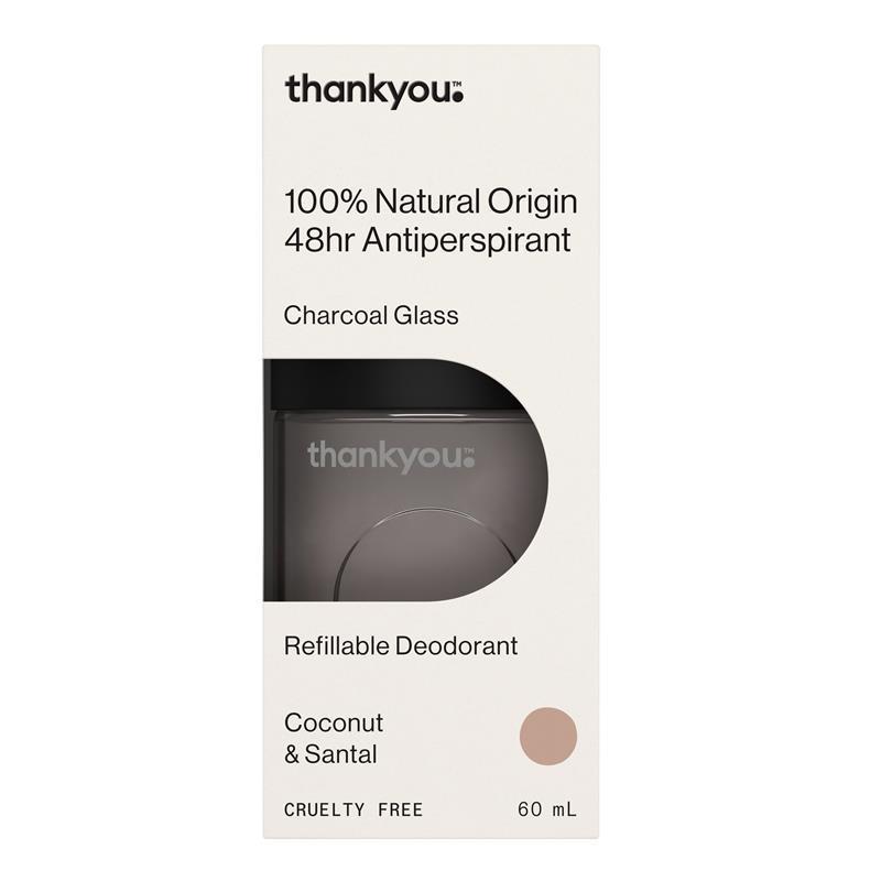 Thankyou Antiperspirant Roll On Deodorant Coconut & Santal Refillable 60ml