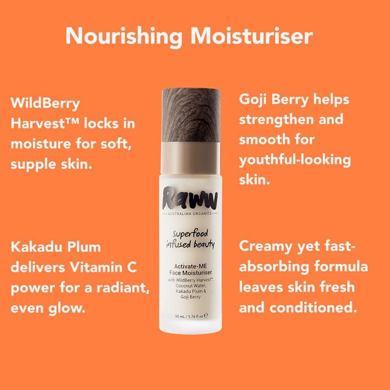 Raww Cosmetics Activate-ME Face Moisturiser 50ml
