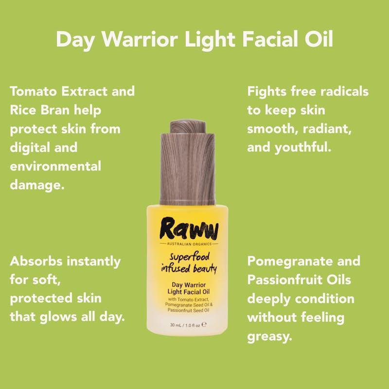 Raww Cosmetics Day Warrior Light Facial Oil 30ml