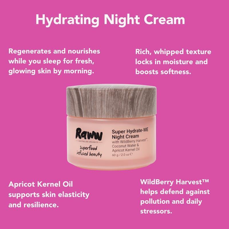 Raww Cosmetics Super Hydrate-ME Night Cream 60g
