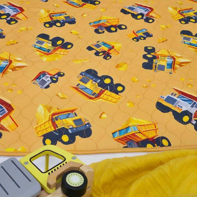 Conni Toilet Training Waterproof Bed Pad with Tuck-Ins Truck Print 2 Pack