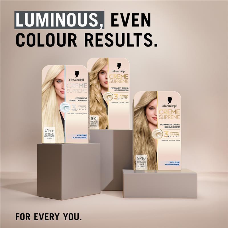 Schwarzkopf Creme Supreme Permanent Lightener Blonde L1++ Extreme Plus