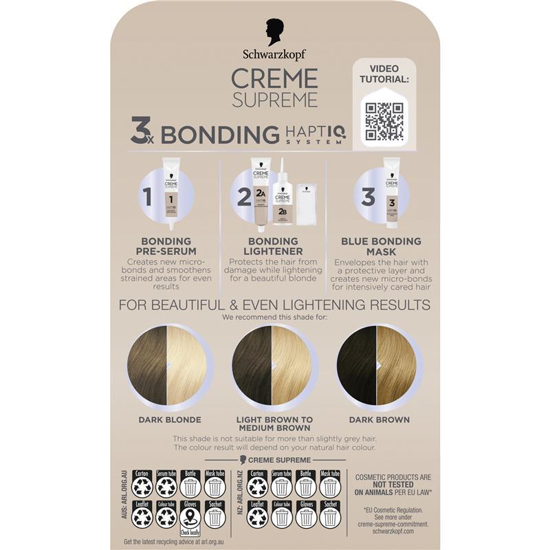 Schwarzkopf Creme Supreme Permanent Lightener Blonde L1++ Extreme Plus