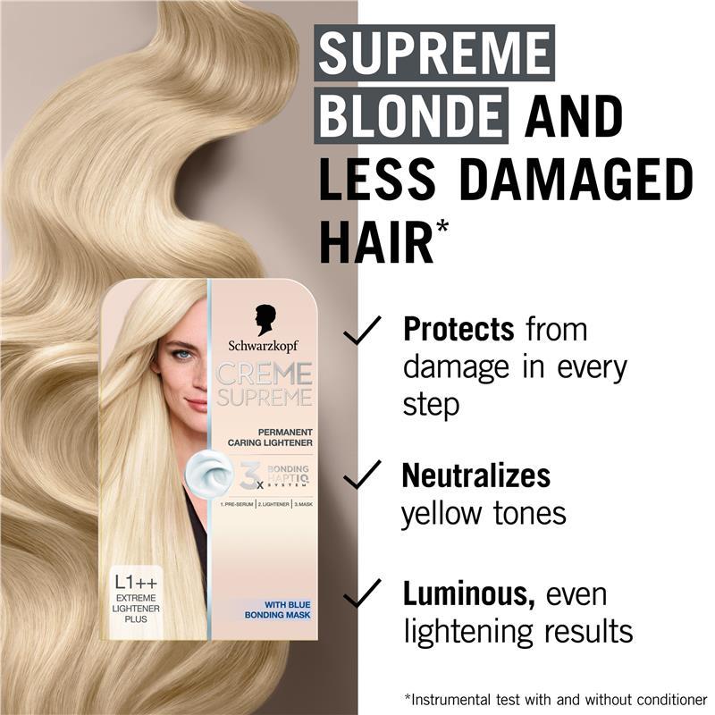 Schwarzkopf Creme Supreme Permanent Lightener Blonde L1++ Extreme Plus