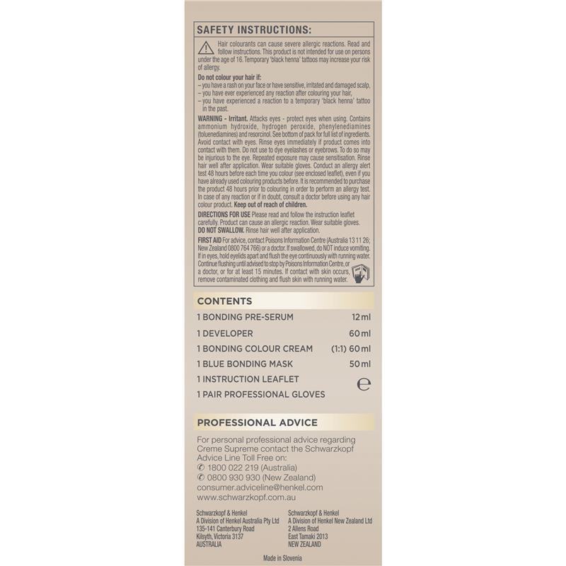 Schwarzkopf Creme Supreme Permanent Cool Ash Light Blonde 9-16