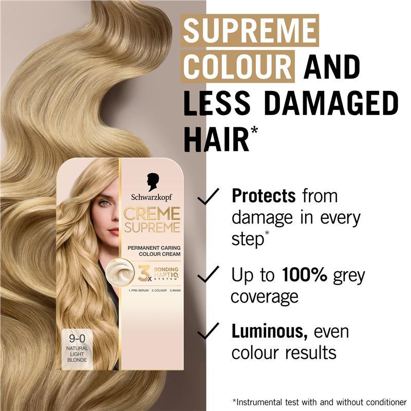 Schwarzkopf Creme Supreme Permanent Natural Light Blonde 9-0