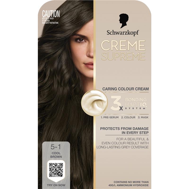 Schwarzkopf Creme Supreme Permanent Cool Brown 5-1