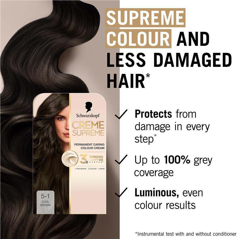 Schwarzkopf Creme Supreme Permanent Cool Brown 5-1