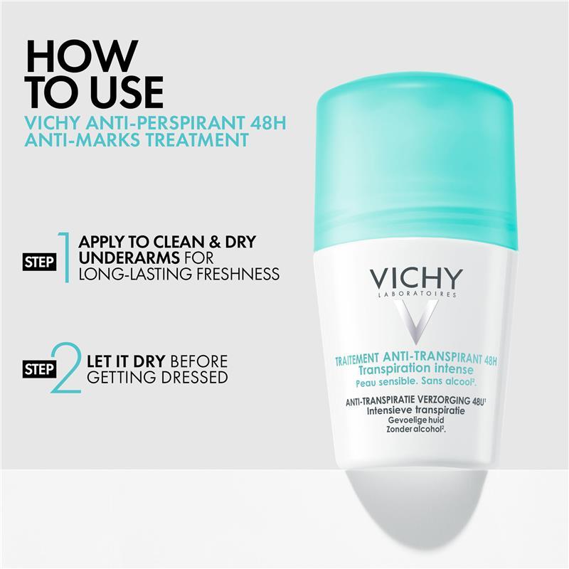 Vichy Antiperspirant Roll On 48hr Intense 50ml