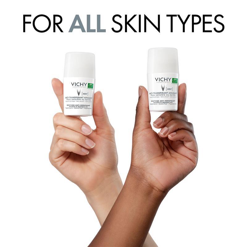 Vichy Antiperspirant Roll On 48hr Soothing 50ml