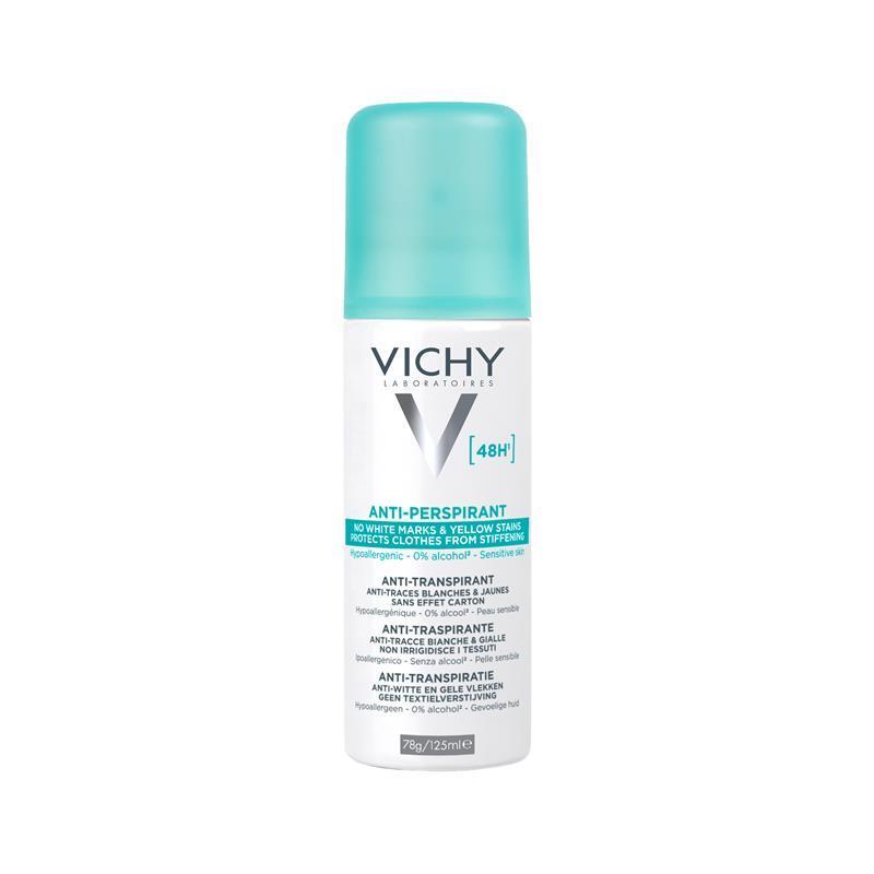Vichy Antiperspirant Spray 48hr No White Marks 125ml