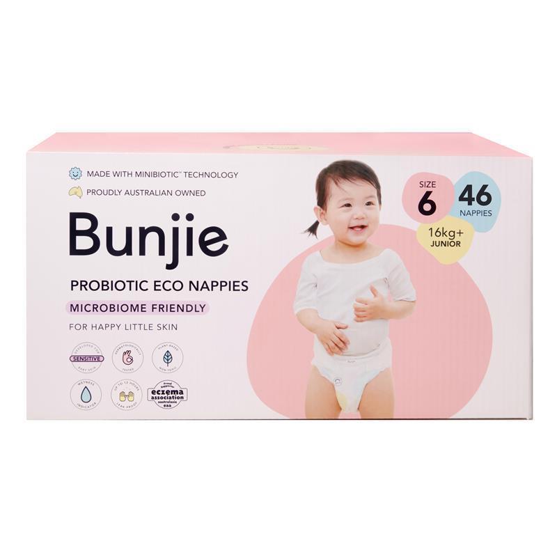 Bunjie Nappies Jumbo Size 6 Junior 46 Pack