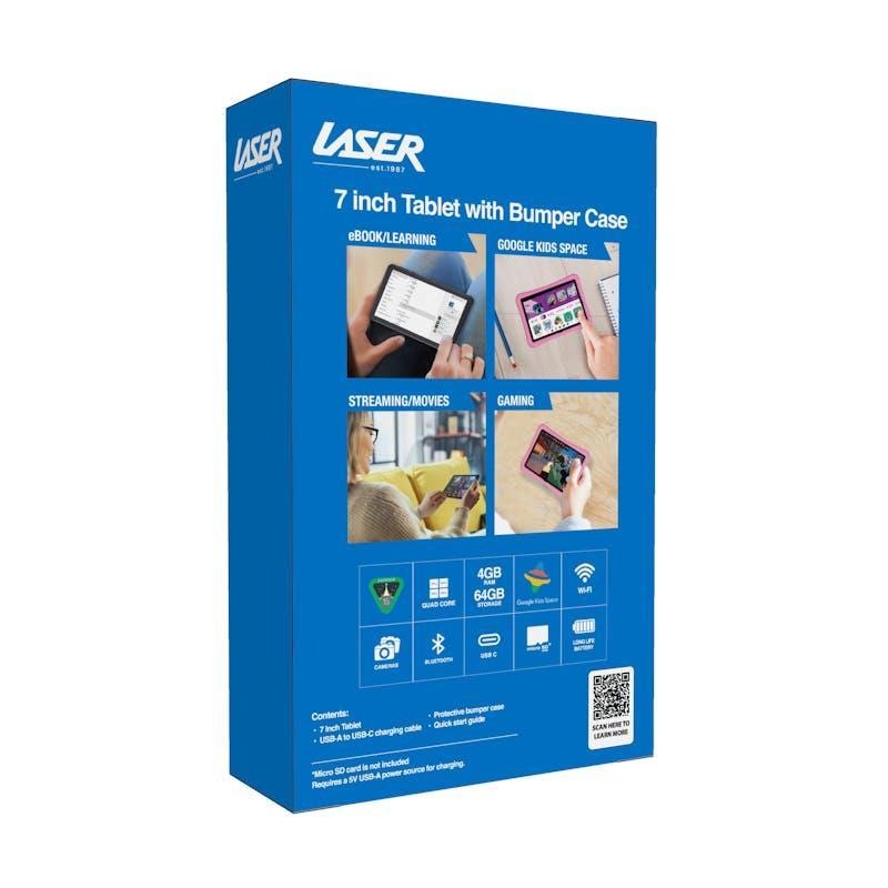 Laser 7-inch Tablet 4GB 64GB with Case Pink