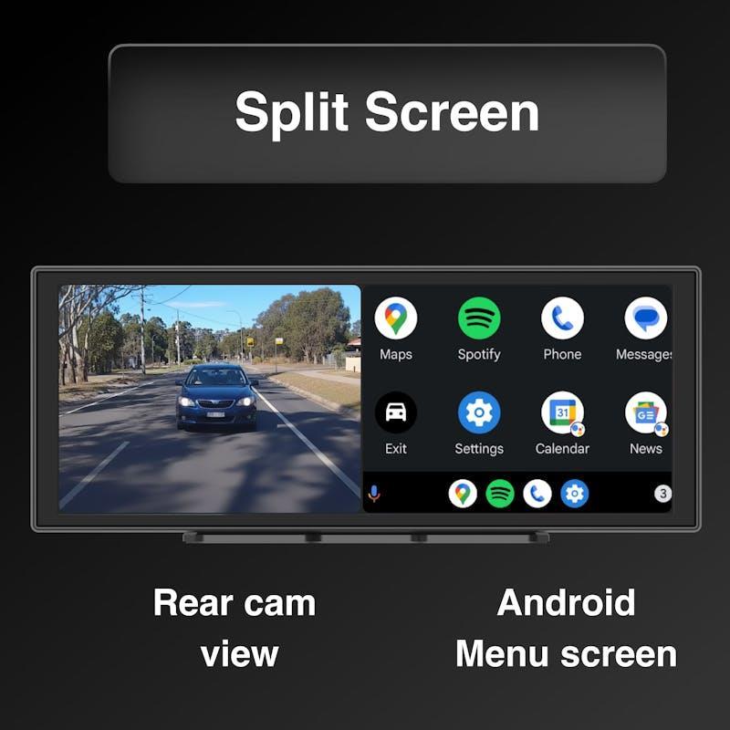 Laser 12-inch CarPlay Android Auto Dual Camera Black