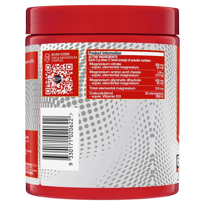 BSc Triple Magnesium + Vitamin D3 Pineapple Passionfruit 300g
