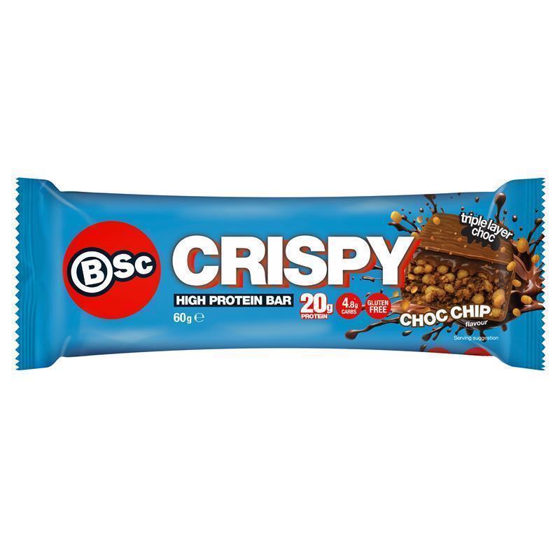 BSc Crispy Protein Bar Choc Chip 60g