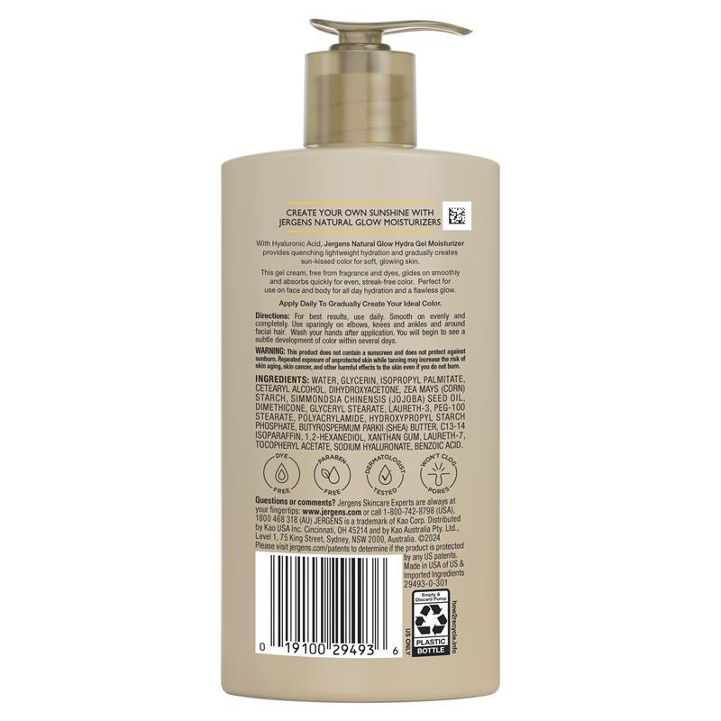 Jergens Natural Glow Hydra Gel Fair to Medium 245ml