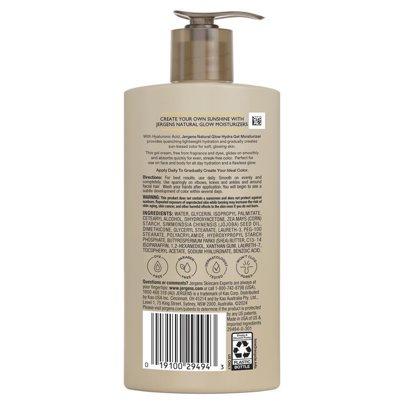 Jergens Natural Glow Hydra Gel Medium to Dark 245ml
