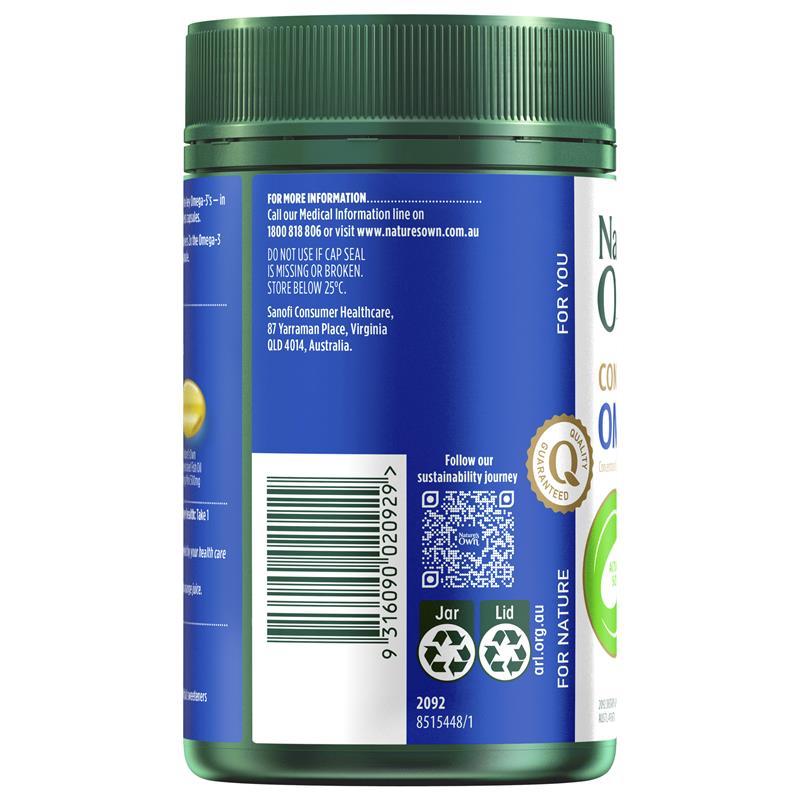 Nature's Own Concentrated Fish Oil Omega Mini 250 Capsules