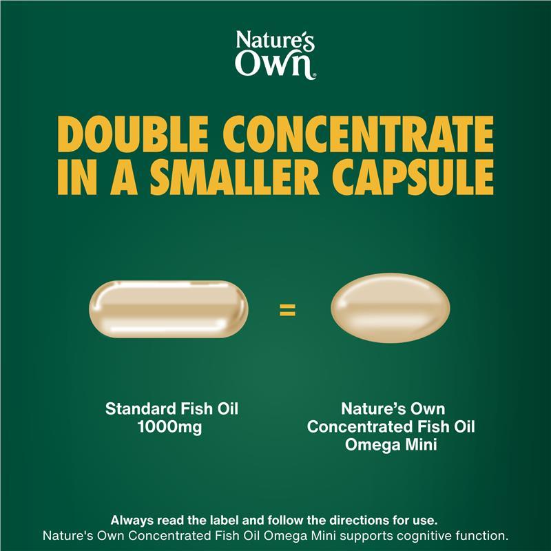 Nature's Own Concentrated Fish Oil Omega Mini 250 Capsules