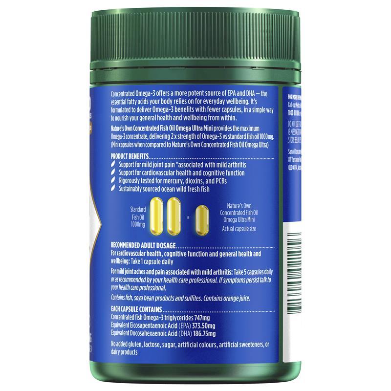 Nature's Own Concentrated Fish Oil Ultra Mini 150 Capsules Exclusive
