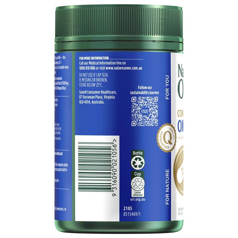 Nature's Own Concentrated Fish Oil Ultra Mini 150 Capsules Exclusive