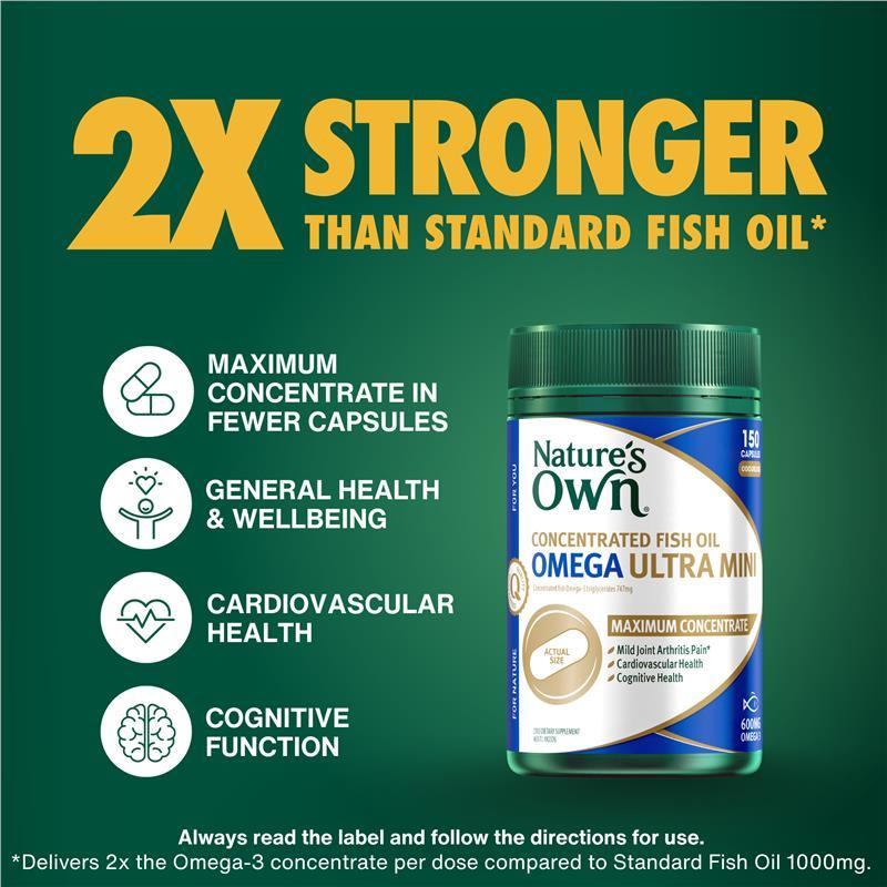 Nature's Own Concentrated Fish Oil Ultra Mini 150 Capsules Exclusive