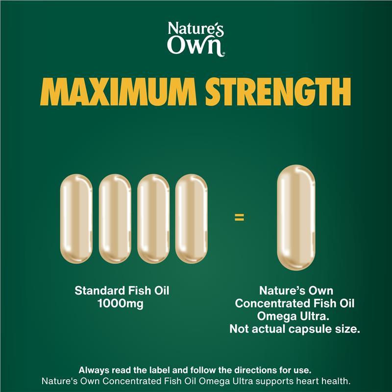 Nature's Own Concentrated Fish Oil Ultra High Strength 40 Capsules