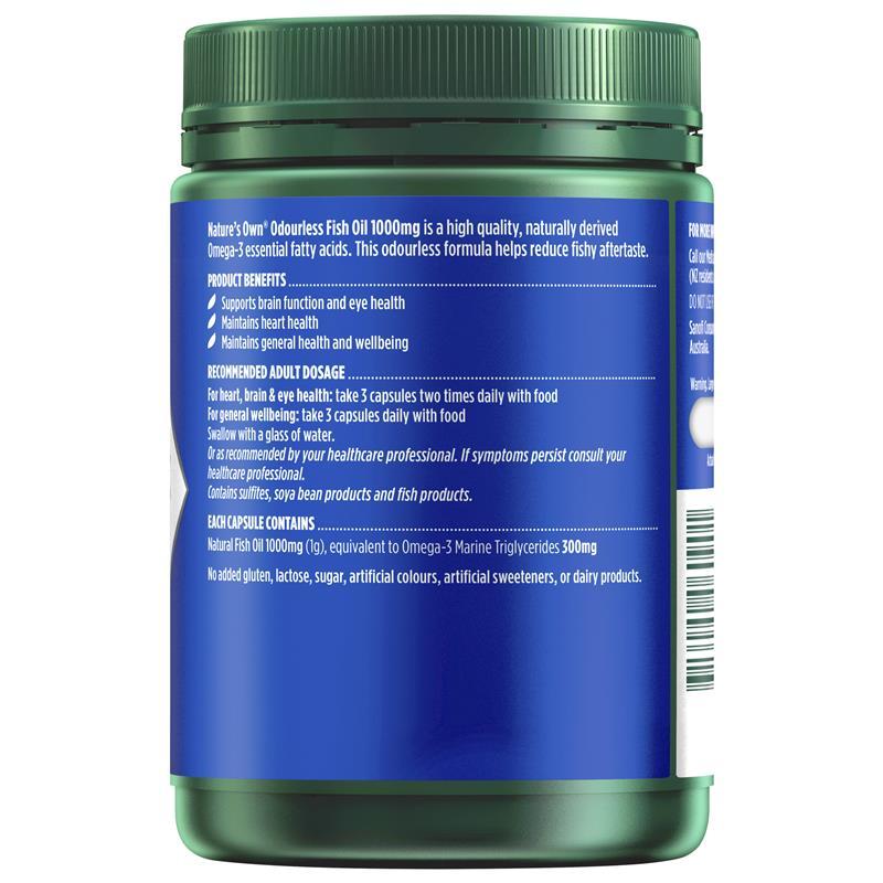 Nature's Own Odourless Fish Oil 1000mg 400 Capsules Exclusive