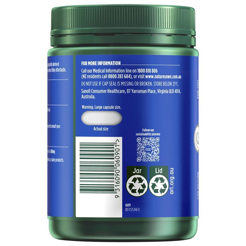 Nature's Own Odourless Fish Oil 1000mg 400 Capsules Exclusive