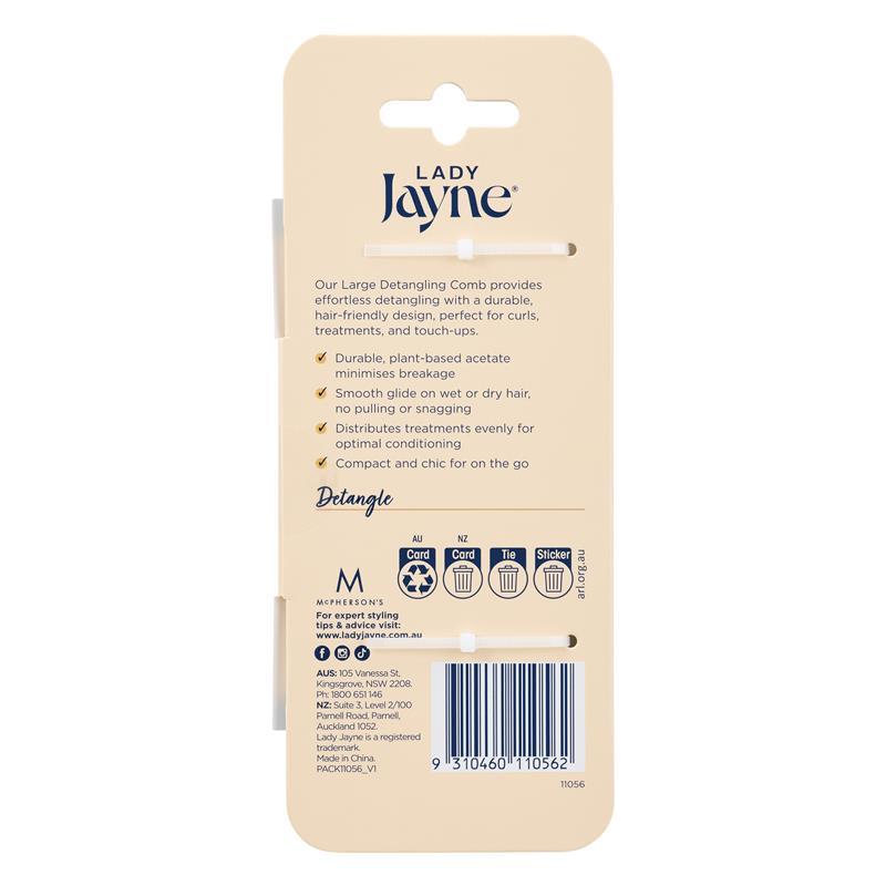 Lady Jayne Large Acetate Detangling Comb