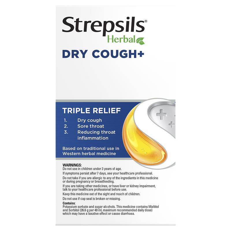 Strepsils Herbal Dry Cough+ Liquid 200mL