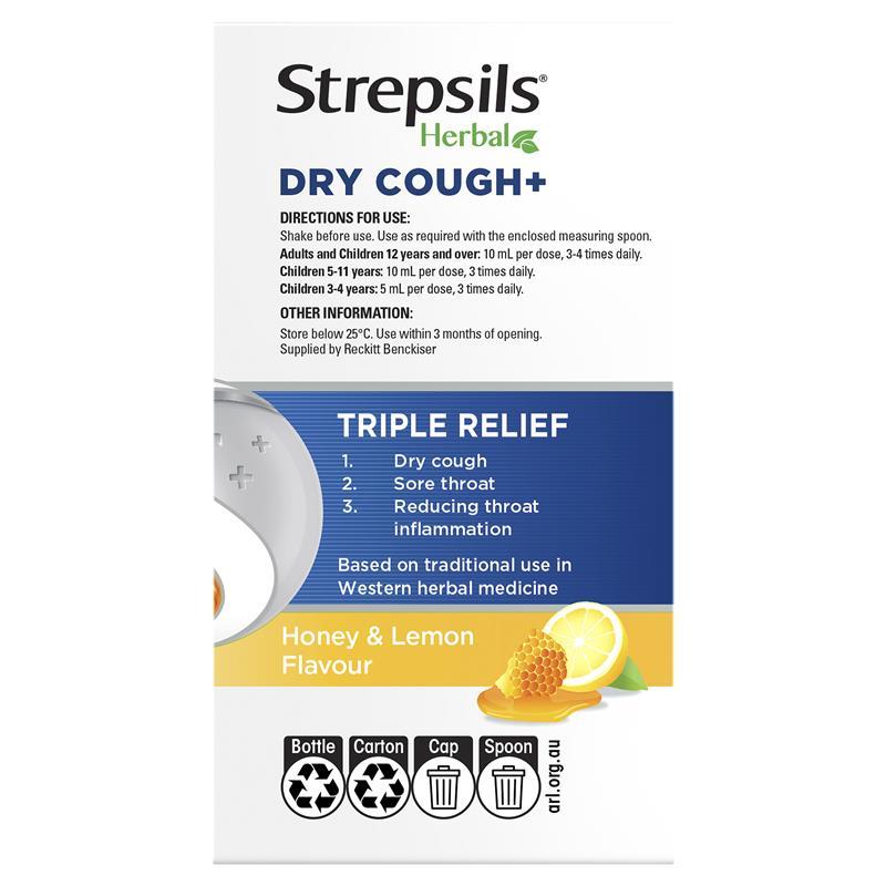 Strepsils Herbal Dry Cough+ Liquid 200mL