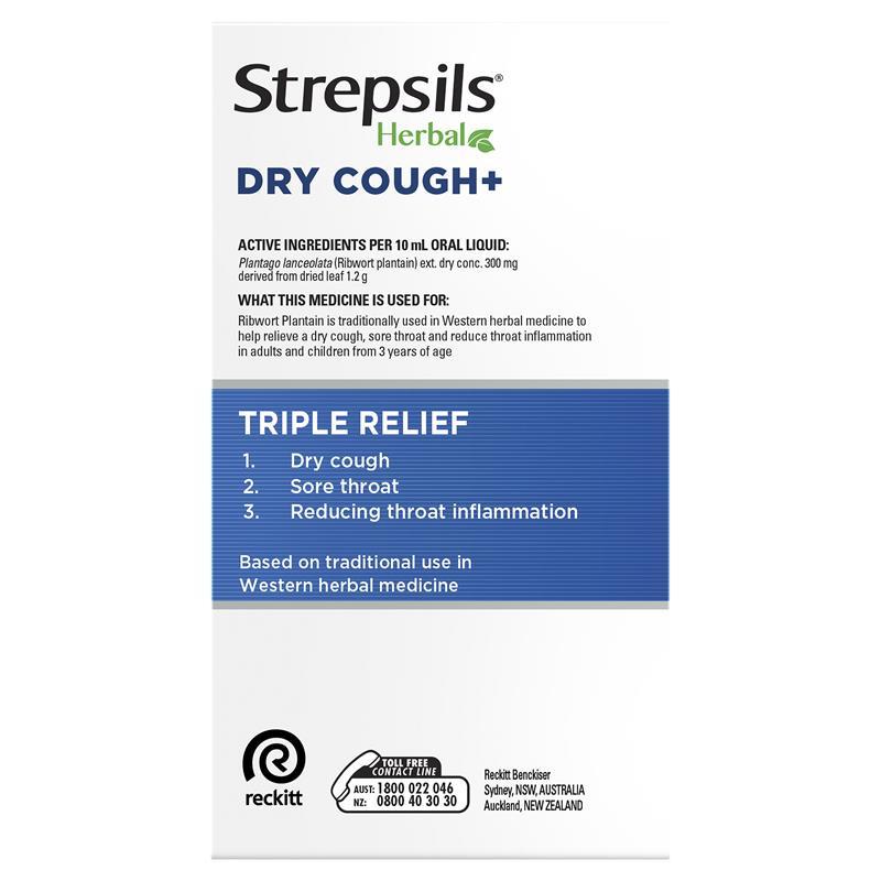 Strepsils Herbal Dry Cough+ Liquid 200mL
