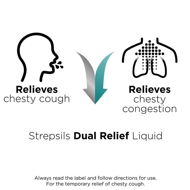 Strepsils Herbal Chesty Cough+ Liquid Cherry Flavour 200mL