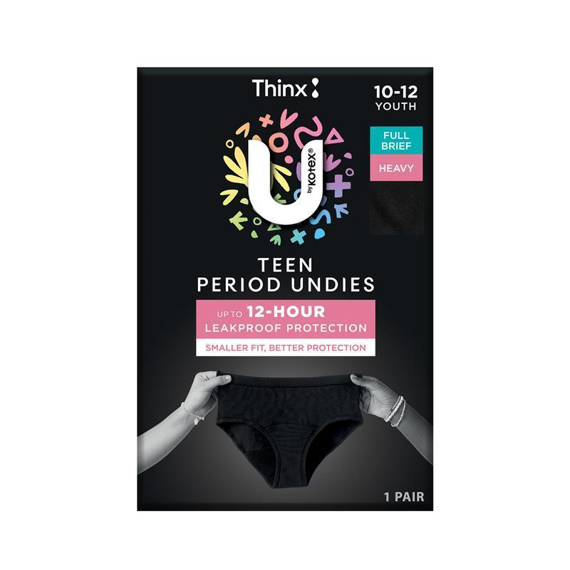 U by Kotex Thinx Period Undies Teen Size Y10-12 1 Pack
