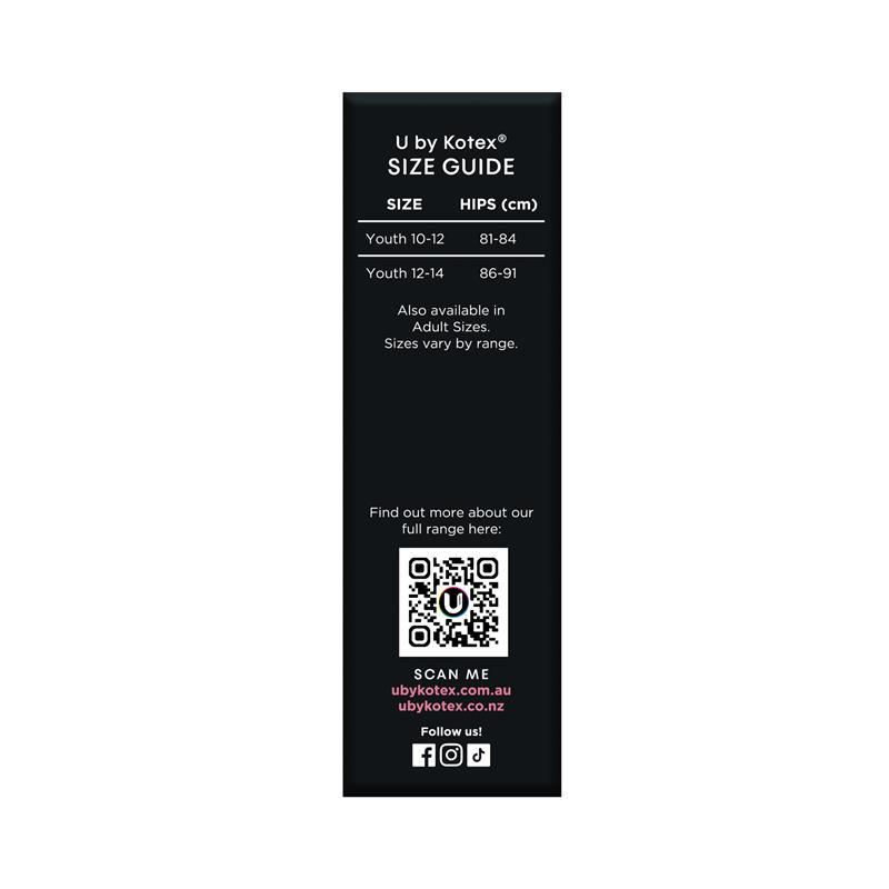 U by Kotex Thinx Period Undies Teen Size Y12-14 1 Pack