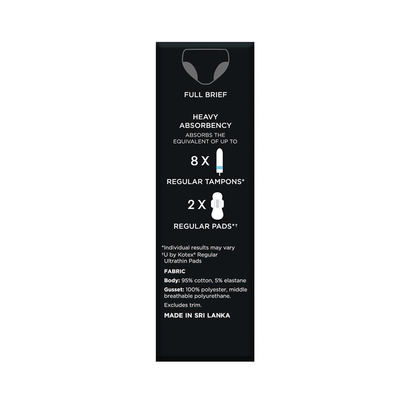 U by Kotex Thinx Period Undies Teen Size Y12-14 1 Pack