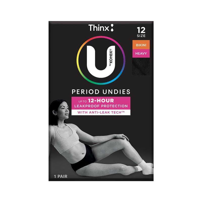 U by Kotex Thinx Period Undies Bikini Cut Size 12 1 Pack