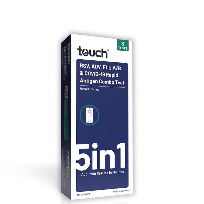TouchBio 5in1 Rapid Antigen Test (RSV, ADV, Flu A/B and Covid-19 ) -Self Testing 3 Tests
